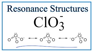 Resonance Structures for ClO3  Chlorate ion [upl. by Relyk]