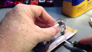 Hot wheels customizing removing blisters from cards [upl. by Chapell]