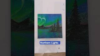 Easy way to paint the northern lights  acrylic painting ideas for beginners✨️☺️ [upl. by Eemyaj]