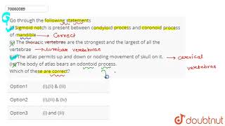 Go through the following statements i Sigmoid notch is present between condyloid process [upl. by Silliw]