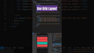 Grid Layout using Tailwind CSS shorts shortsvideo programming [upl. by Nehgaem]