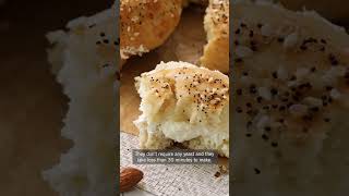 VIRAL Greek Yogurt Low Carb Bagels No Yeast High Protein [upl. by Orlosky]