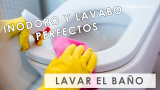 Cómo lavar el baño 🧽 Limpiar inodoro y lavabo 🚽 Hogarmania [upl. by Angelica471]