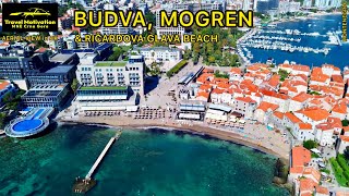 BUDVA MOGREN Ričardova Glava plaža Jesen 2024  BUDVA MOGREN amp Ričardova Glava Beach Aerial View [upl. by Aiuhsoj]