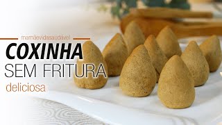 COXINHA DE MANDIOCA FÁCIL SEM FRITURA com apenas 3 ingredientes [upl. by Ynnol]