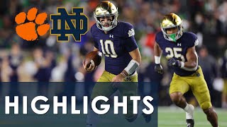 Clemson vs Notre Dame  EXTENDED HIGHLIGHTS  1152022  NBC Sports [upl. by Barrie]