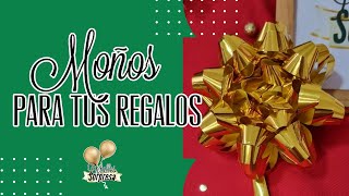 Moño o lazo con cinta de papelMoño con cinta de agua lazo de regalo  molde o plantilla diy [upl. by Redd]