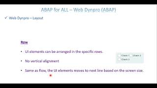 Video 3 Web Dynpro  UI Layouts [upl. by Siradal]