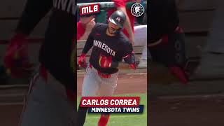 CARLOS CORREA SORPRENDE CON GRAN HR DE 399 PIES mlb carloscorrea minnesotatwins [upl. by Zane712]