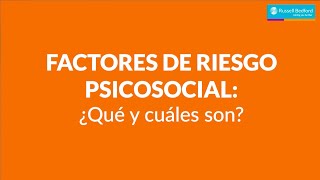 Factores de riesgo psicosocial ¿Qué y cuáles son [upl. by Bev979]