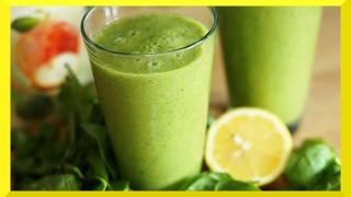 Green Smoothie Rezept  Spinat Apfel Ananas Banane Minze [upl. by Charley]