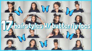 17 Hairstyles With Butterfly Locs 🦋💕Back2school styles [upl. by Pacheco]