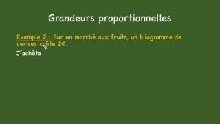 Notion de grandeurs proportionnelles [upl. by Ccasi]