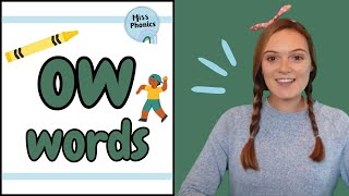 ow Words  Blending Phonics  ow blow Words with Pictures  Learn to Read  British Teacher [upl. by Iahc752]