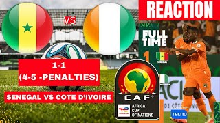 Senegal vs Cote DIvoire 11 45 Penalties Live Africa Cup Nations AFCON Match Score Highlights [upl. by Eisned]