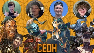 Last Preban cEDH Gameplay with ComedIan DargoSilas vs ThrasiosRog vs Derevi vs TymnaKraum [upl. by Esiole]