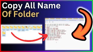 Copy All Name Of Folder  Step By Step Guide [upl. by Valda]