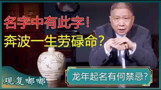 龙年起名有何禁忌？小孩名字不能乱取，名字中有此字的人，奔波一生劳碌命？马未都 观复嘟嘟 [upl. by Onairpic]