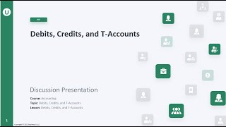 Debits Credits T Accounts [upl. by Aerdnwahs]