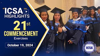 ICSA 21st Commencement Ceremony Highlights  Celebrating Excellence in October 2024 [upl. by Kelson254]