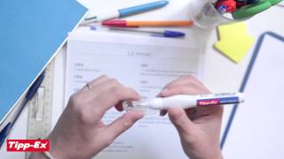 Using correction pen TippEx Shaken Squeeze  2014 video [upl. by Perlie]