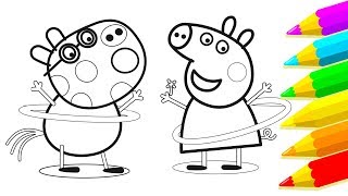 Drawing and Coloring Peppa Pig Colors  Learn to Colors  VOVING COLORING [upl. by Raffo]