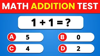 Addition Math Quiz That Will Fail 90 Of People  Can You Score 3030 [upl. by Nylarak]