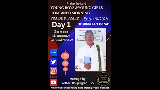 Young Boys amp Girls Morning Praise and Prayer  1824  5 am  Messenger by Bro Bhujangrao GS [upl. by Haimrej682]