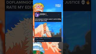 Doflamingo speech about justice 💀🔥 doflamingo luffy onepiece anime shorts [upl. by Stryker]