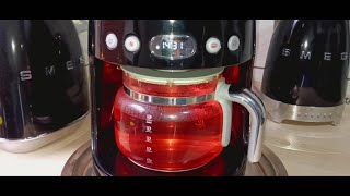 SMEG DCF01 Filterkaffeemaschine ROTES LICHT BLINKT WAS ZU TUN IST VIDEO ANLEITUNG ENTKALKEN [upl. by Arenat651]