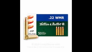 22WMR Magnum Sellier Bellot 40gr JHP Pistola 5 de cano [upl. by Eenwat]