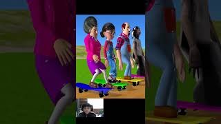 Scary Teacher 3D vs Squid Game Take Care of Tree vs Water Syringe and SkateBoard Challenge shorts [upl. by Iturk]