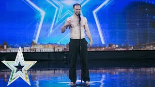 Ronan Brady delivers a fascinating performance  Auditions Week 7  Ireland’s Got Talent 2018 [upl. by Yelsehc]