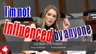 Not influenced by anyone Lauren Southerns testimony at Russian interference hearing 21 Nov 2024 [upl. by Ursi]