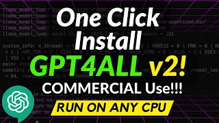 HUGE GPT4ALL Upgrade CPU Commercial License 1Click Install New UI New Base Model [upl. by Rahsab]