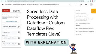 Serverless Data Processing with Dataflow  Custom Dataflow Flex Templates Java Solutionqwiklabs [upl. by Einafats354]