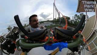 POV Steel Taipan Roller Coaster at Dreamworld  Worlds First Rear Spinning Seats [upl. by Dukie]