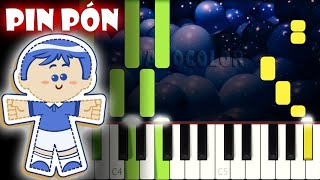 Pin Pón  Piano Cover  Tutorial  Karaoke [upl. by Linsk684]