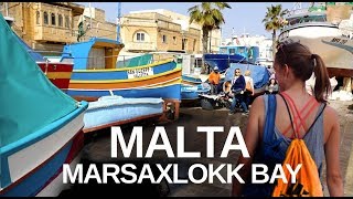 Marsaxlokk Malta Walking Tour  No 1 day trip from Valletta [upl. by Neruat14]