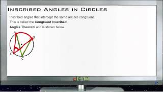 Inscribed Angles in Circles Lesson Basic Geometry Concepts [upl. by Annoel]