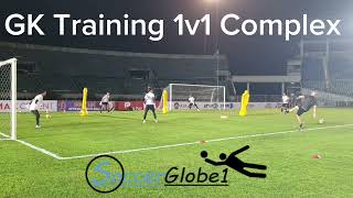 Goalkeeper Training 1v1 Complex  Reaktion  Rebound Ball goalkeepercoach gktraining [upl. by Sheelagh874]