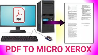 Pdf File Se Micro Copy Kayse KareHow To Make Pdf File To Micro Xerox HindiPdf To Micro Xerox [upl. by Tarrance]