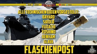 Flaschenpost  Neue Prem Schiffe im Detail deutsch  World of Warships [upl. by Leile]