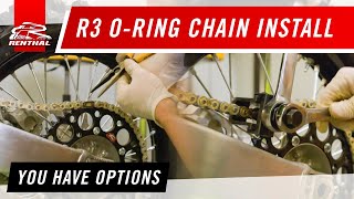 Installing Renthal R33 Oring chain w clip style and rivet style master links • Renthal Tech Tips [upl. by Jandel]