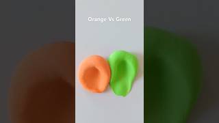 Orange Vs Green Color mixing 🟢🆚🟠 diy slime kineticsand [upl. by Petty]