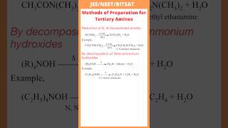 By decomposition of Tetraammonium hydroxides Reduction of N Ndisubstituted amidesTertiary Amines [upl. by Esirehs927]