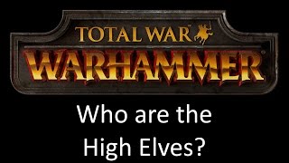 Total War Warhammer  Who are the High Elves [upl. by Northey850]