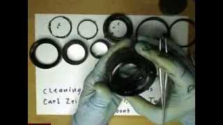 Cleaning Aperture blades in Carl Zeiss Planar 14 50mm Tmotion lapse film [upl. by Eirrotal]