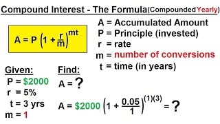 Business Math  Finance Math 3 of 30 Compound Interest  The Formula Compounded Yearly [upl. by Azirb]