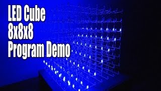 LED Cube 8x8x8 Program Demo [upl. by Ahsilahk694]